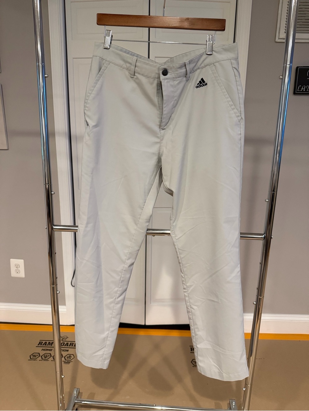 adidas Men’s Light Gray Chino Golf Pants